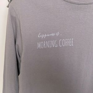 ☕️ Happiness is … Morning Coffee Long Sleeve Tee